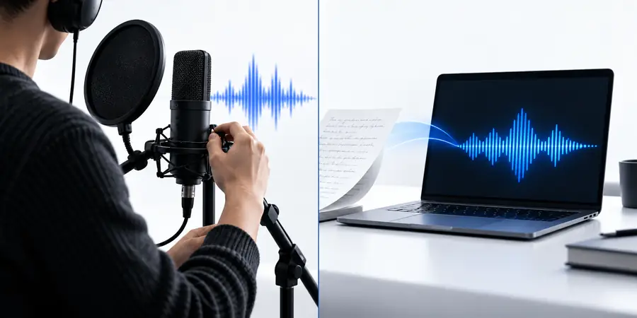 Spoken voice concept showing a more expressive AI voice workflow