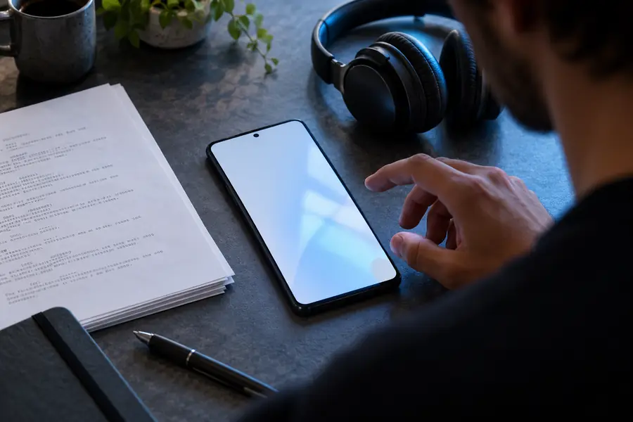 Flujo de trabajo del texto y del navegador Android antes de generar la voz