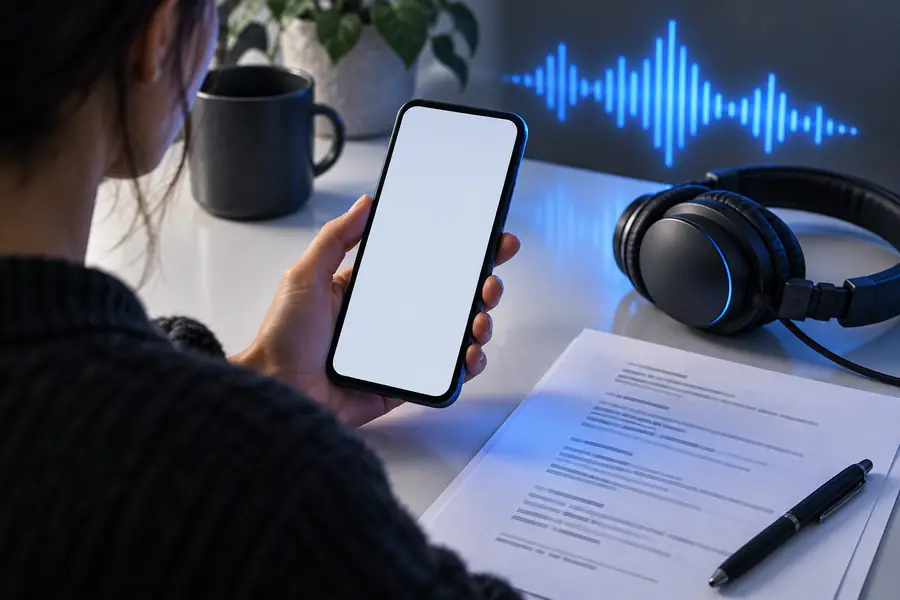 Flujo de trabajo de la salida de audio después de convertir el texto
